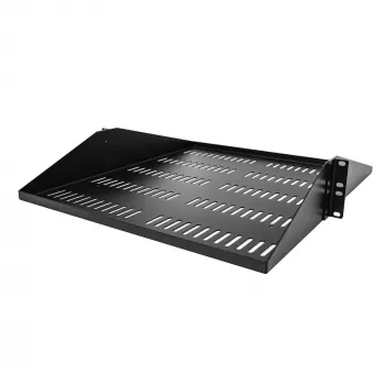 StarTech.com 2U serveru statīva plaukts, centrāli montējams, universāls, ventilējams, konsoles paliktnis 19 collu tīkla iekārtu statīvam, lieljaudas tērauds, 200 lb ietilpība, 20 collas dziļš, melns