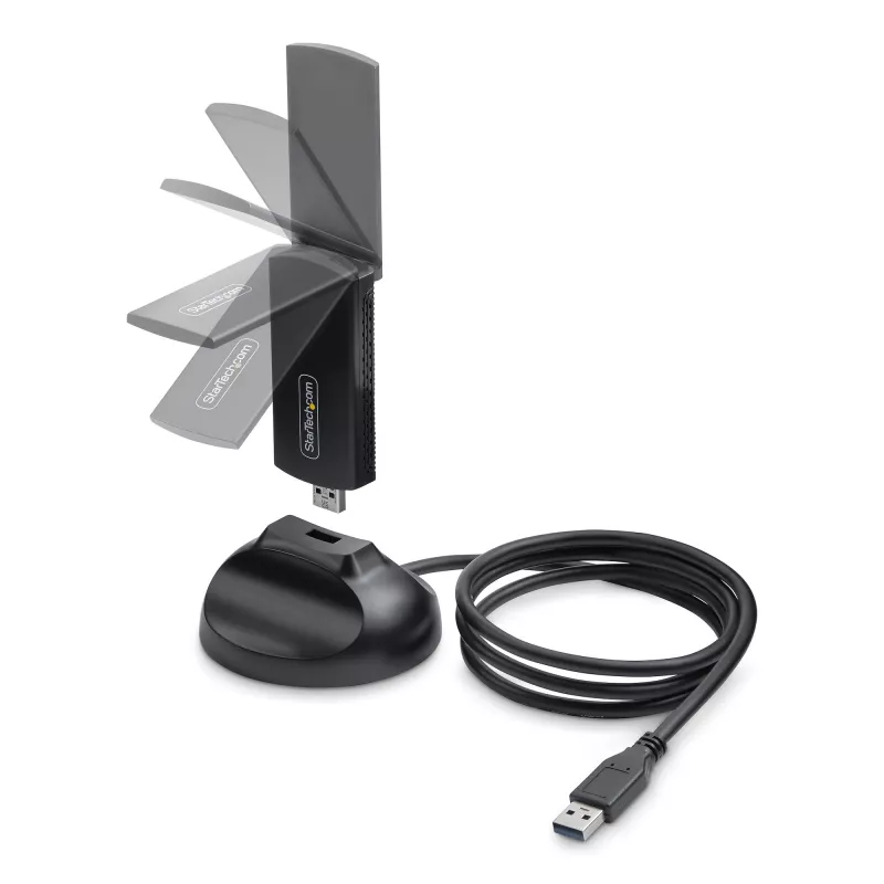 StarTech.com AX54005A-USB-WIFI-6E tīkla karte WLAN 2402 Mbit/s