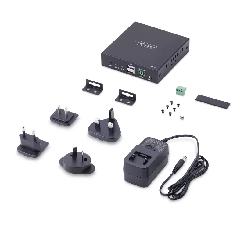 StarTech.com HDMI KVM uztvērējs IP tīklam IH2006 produktu sērijai, 4K 60Hz, bez draiveriem, AVoIP, ietver montāžas komplektu, tikai uztvērējs