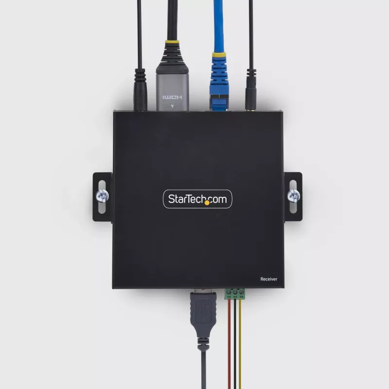 StarTech.com HDMI KVM uztvērējs IP tīklam IH2006 produktu sērijai, 4K 60Hz, bez draiveriem, AVoIP, ietver montāžas komplektu, tikai uztvērējs