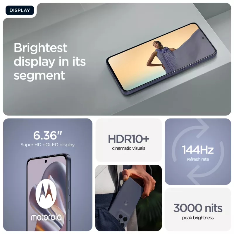 Motorola edge 60 Neo 16,1 cm (6,36 collas) Dual SIM Android 15 5G USB Type-C 12 GB 256 GB 5000 mAh pelēks