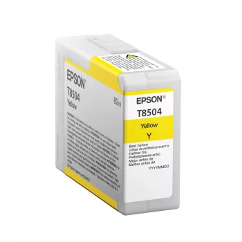 Epson viena iepakojuma dzeltena T850400, dzeltena, pigmenta tinte, 80 ml, 1 gab.