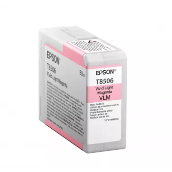 Epson vienas paciņas gaiši fuksīna T850600, Gaiši fuksīna, Pigmenta bāzes tinte, 80 ml, 1 gab.