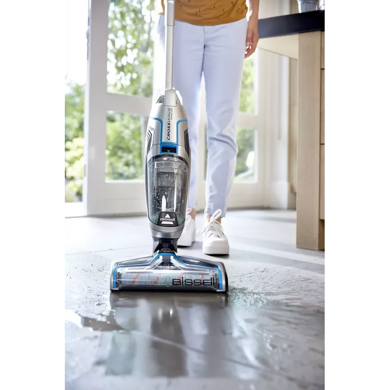 Bissell 2582Q stick vacuum/electric broom Upright vacuum Battery Dry&wet Bagless 250 W Melns, Blue, Silver