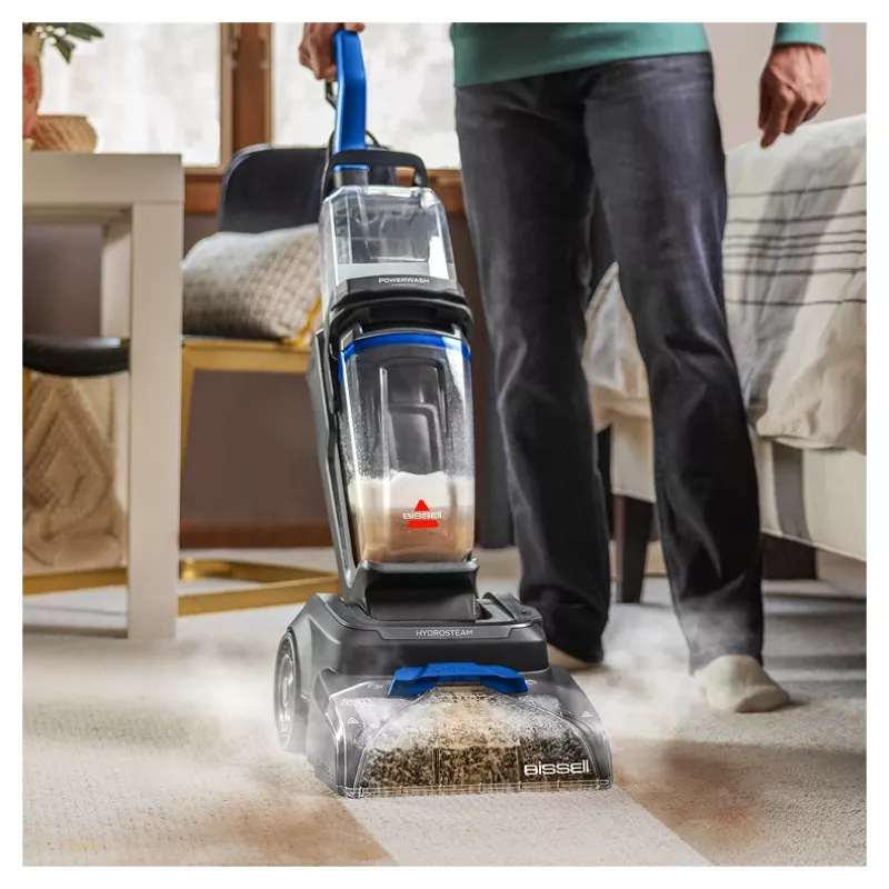 Bissell PowerWash HydroSteam paklāju tīrīšanas iekārta Stumjama Dziļa Melna, Zila, Titāna