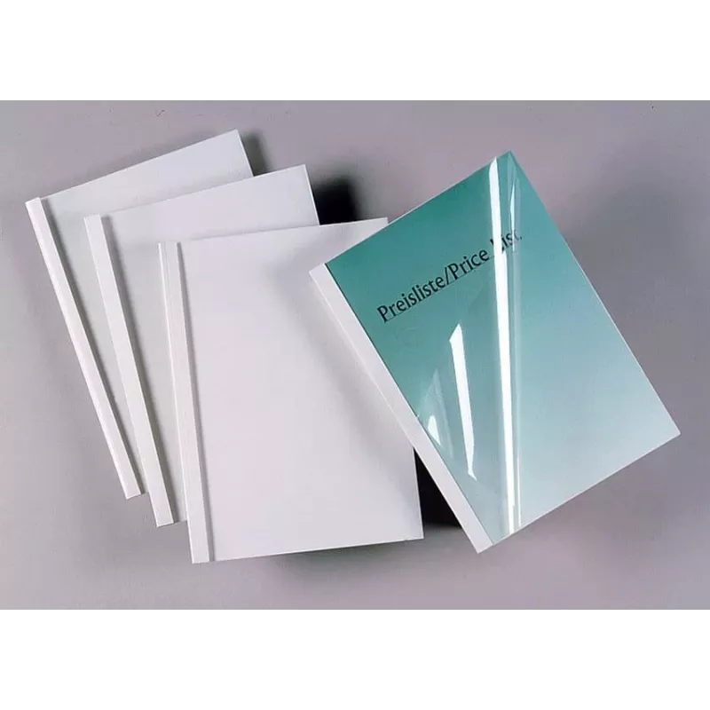 GBC Thermal Binding Covers Standard A4 6mm, A4, PVC, balts, 50 loksnes, 240 g/m², 6 mm