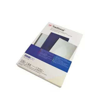GBC iesiešanas vāks A4 gluds 250 g/m², A4, kartons, balts, matēts, 100 loksnes, 2,2 kg