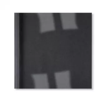 GBC LeatherGrain Thermal Binding Covers 3mm Melns (100), A4, PVC, Blue, Transparent, Matt, 30 sheets, 3 mm