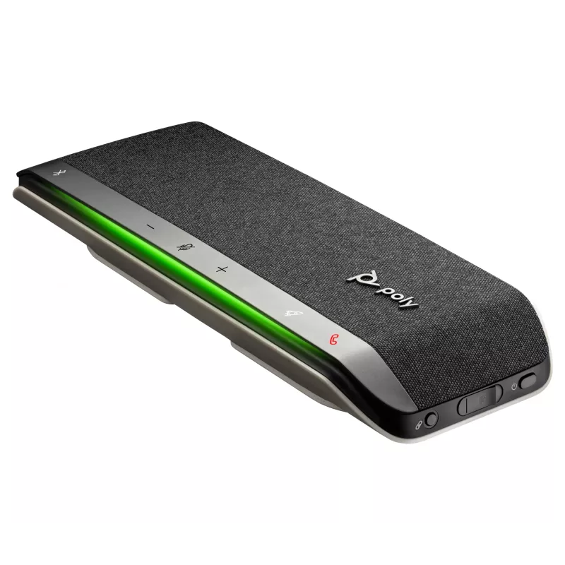 HP Poly Sync 40 USB-A USB-C skaļruņtālrunis, sudraba krāsa, Windows 10, Windows 11, MacOS, 30 h, RoHS, Federal Communications Commission (FCC), CE, 38 mm