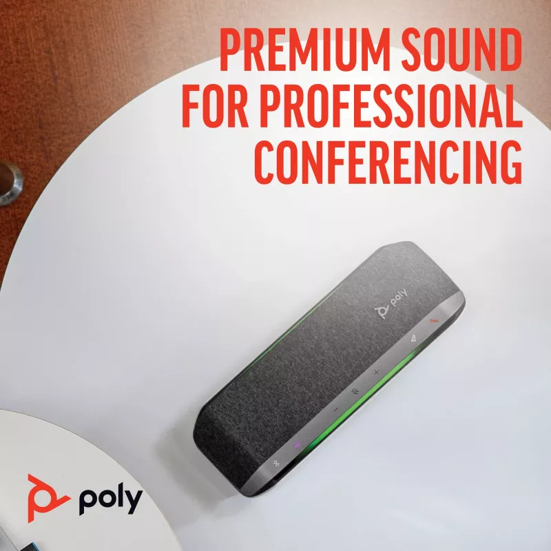 HP Poly Sync 40+ Microsoft Teams Certified USB-A USB-C Speakerphone +BT700 USB-A Adapter