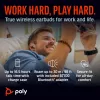 HP Poly Voyager Free 60+ UC Carbon Melns Earbuds +BT700 USB-C Adapter +Touchscreen Charge Case