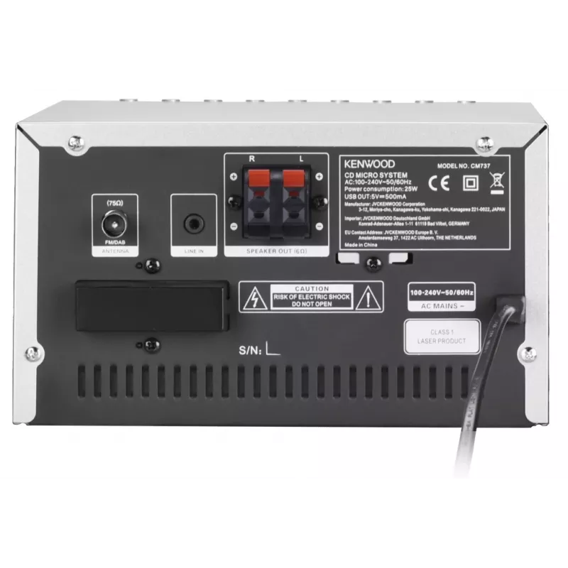 Kenwood M-7000S mājas audio mini sistēma 30 W sudraba krāsā