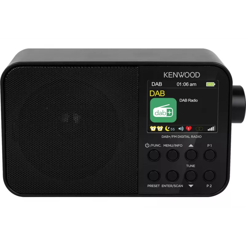 Kenwood CR-M30DAB-B pārnēsājams digitālais radio, melns