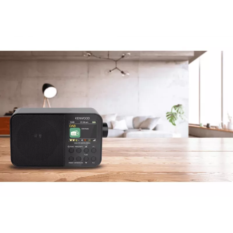 Kenwood CR-M30DAB-B pārnēsājams digitālais radio, melns