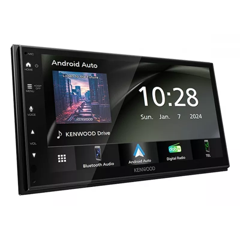 Kenwood DMX6523DABS automašīnas multimediju uztvērējs Melns Wi-Fi Bluetooth