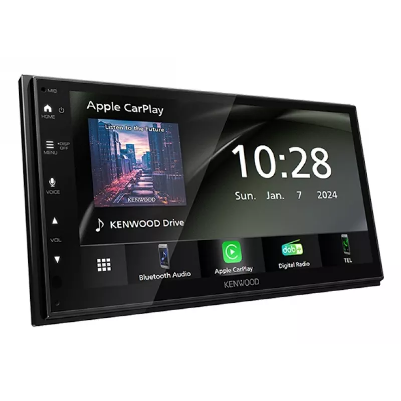 Kenwood DMX6523DABS automašīnas multimediju uztvērējs Melns Wi-Fi Bluetooth