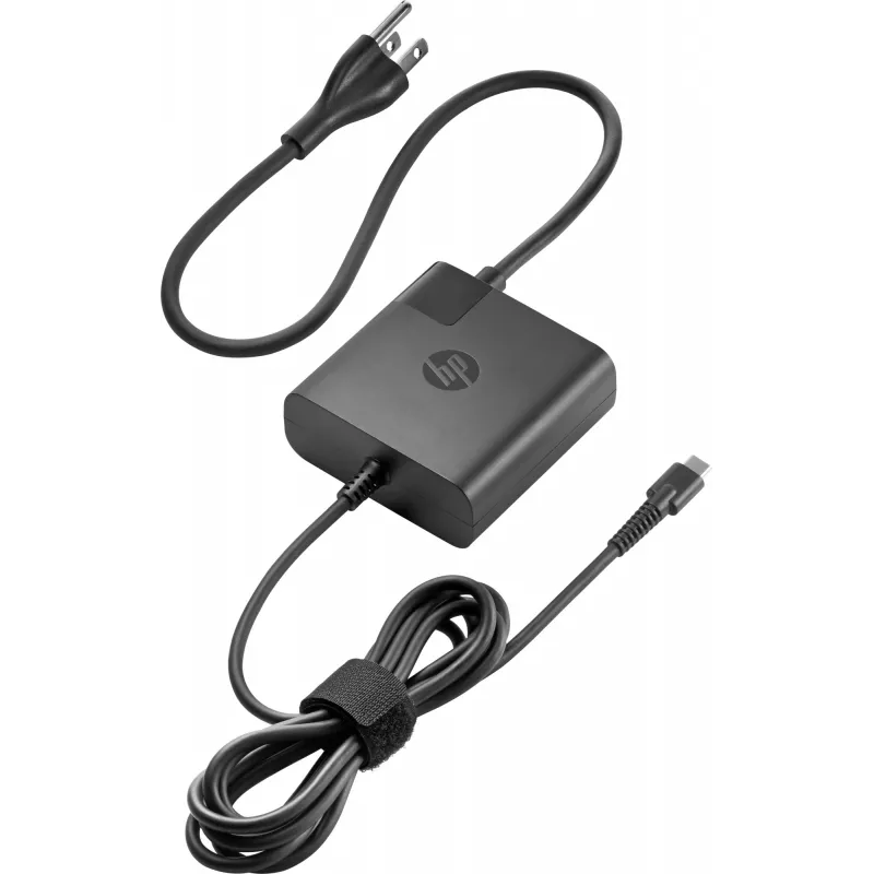 HP 65W USB-C strāvas adapteris, iekštelpām, maiņstrāva, melns