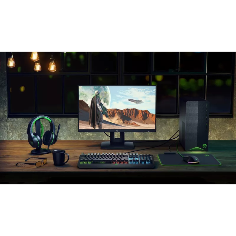 HP Pavilion Gaming tastatūra 800, pilna izmēra (100%), vadu, USB, mehāniska, melna