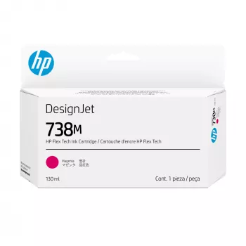 HP 738M 130 ml purpursarkana DesignJet tintes kasetne ar drukas galviņu, termiskā tintes strūkla