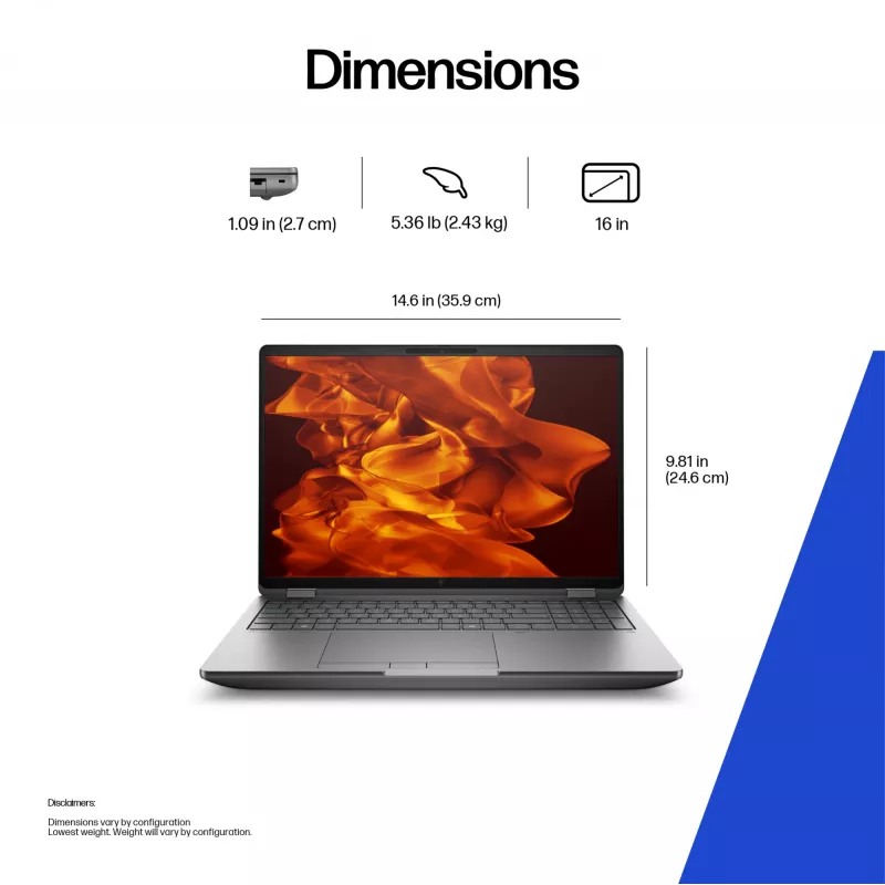 Klēpjdators HP ZBG1i16 U9 285HX 16 64GB 1TB PC Nordics