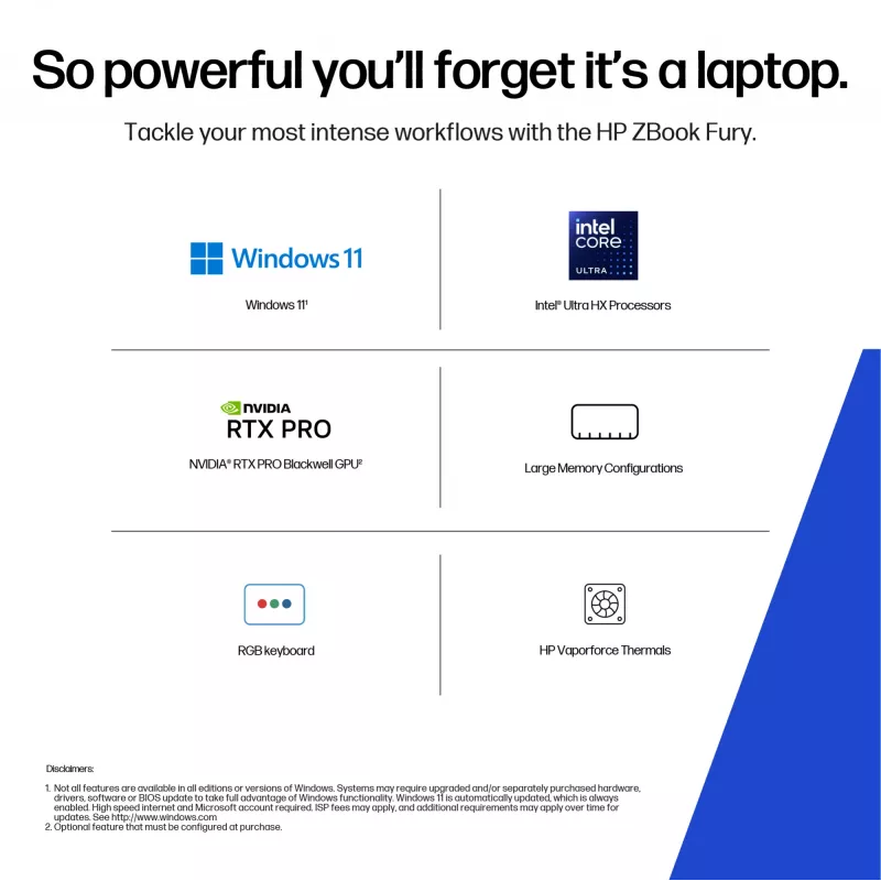Klēpjdators HP ZBG1i16 U9 285HX 16 64GB 1TB PC Nordics