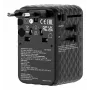 Verbatim Charge 'n' Travel 100W universāls ceļojumu adapteris ar ievelkamu kabeli, melns