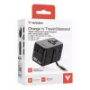 Verbatim Charge 'n' Travel 100W universāls ceļojumu adapteris ar ievelkamu kabeli, melns