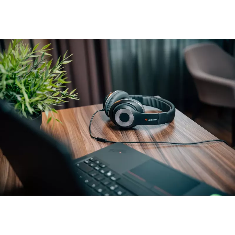 Verbatim TruSound USB-C austiņas, vadu, Mūzika/Ikdiena, 20 - 20000 Hz, 200.9 g, Austiņas, Melnas