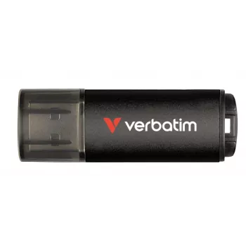 Verbatim V200 metāla USB atmiņas disks 64 GB, 64 GB, USB A tipa, 3.2 Gen 1 (3.1 Gen 1), 200 MB/s, ar vāciņu, Melns