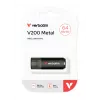 Verbatim V200 metāla USB atmiņas disks 64 GB, 64 GB, USB A tipa, 3.2 Gen 1 (3.1 Gen 1), 200 MB/s, ar vāciņu, Melns