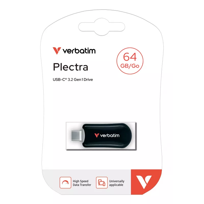 Verbatim Plectra USB-C zibatmiņa melna 64 GB
