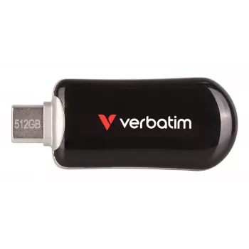 Verbatim Plectra USB-C zibatmiņa Melna 512GB, 512 GB, USB Type-C, 3.2 Gen 1 (3.1 Gen 1), 100 MB/s, bez vāciņa, Melna