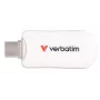 Verbatim Plectra USB-C zibatmiņa, balta, 128GB, 128 GB, USB Type-C, 3.2 Gen 1 (3.1 Gen 1), 100 MB/s, bez vāciņa, balta