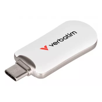 Verbatim Plectra USB-C Flash Drive balta 256GB, 256 GB, USB Type-C, 3.2 Gen 1 (3.1 Gen 1), 100 MB/s, Capless, balta