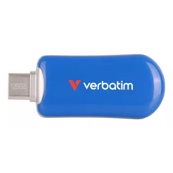 Verbatim Plectra USB-C zibatmiņa zila 128GB, 128 GB, USB Type-C, 3.2 Gen 1 (3.1 Gen 1), 100 MB/s, bez vāciņa, zila
