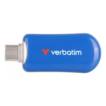 Verbatim Plectra USB-C zibatmiņa zila 512 GB, 512 GB, USB Type-C, 3.2 Gen 1 (3.1 Gen 1), 100 MB/s, vāciņš nepieciešams, zila