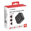 Verbatim Mini GaN lādētājs 65W ar Displeju, iekštelpās, maiņstrāva, 20 V, melns