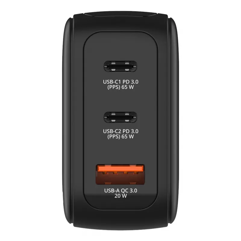 Verbatim Mini GaN lādētājs 65W ar Displeju, iekštelpās, maiņstrāva, 20 V, melns