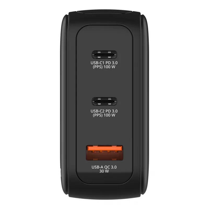 Verbatim Mini GaN lādētājs 100W ar displeju, iekštelpām, maiņstrāva, 20 V, melns