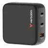 Verbatim Mini GaN lādētājs 100W ar displeju, iekštelpām, maiņstrāva, 20 V, melns