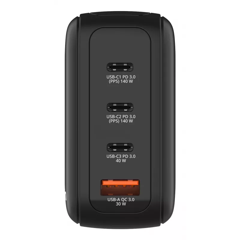 Verbatim Mini GaN lādētājs 140W ar displeju, iekštelpām, maiņstrāva, 28 V, melns