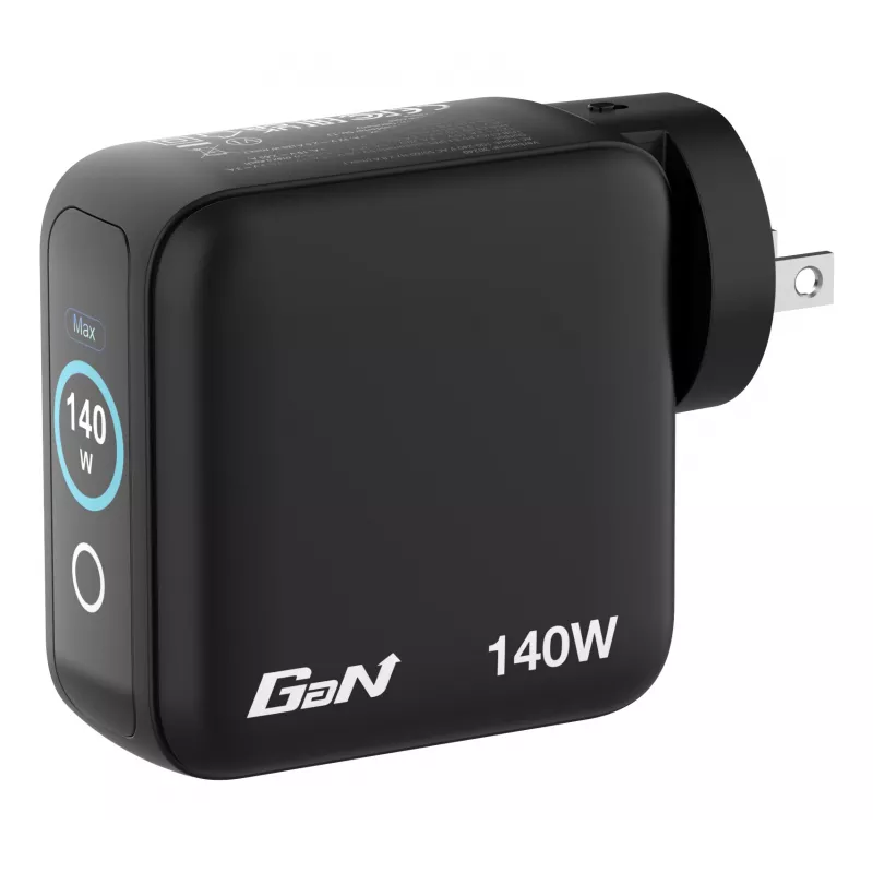 Verbatim Mini GaN lādētājs 140W ar displeju, iekštelpām, maiņstrāva, 28 V, melns