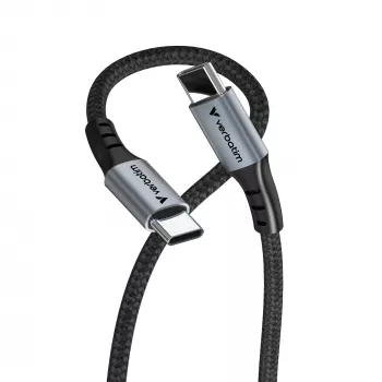 Verbatim Sync & Charge kabelis - 100W USB-C uz USB-C 120 cm, 1,2 m, USB C, USB C, USB 2.0, 0,48 Gbit/s, melns