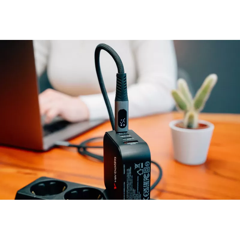 Verbatim Sync & Charge USB C uz USB C 100W displejs 120 cm, 1,2 m, USB C, USB C, USB 2.0, 0,48 Gbit/s, melns
