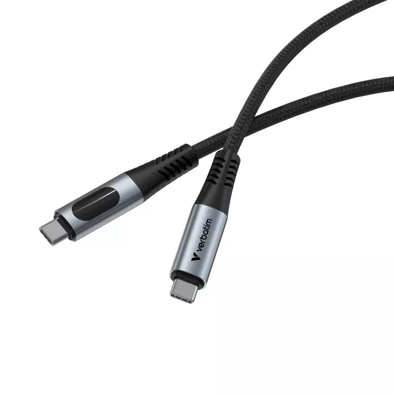 Verbatim Sync & Charge USB C uz USB C 240W 40 Gbps Displejs 120 cm
