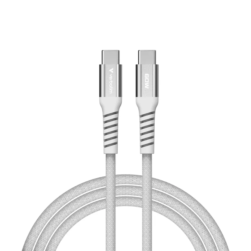 Verbatim Sync & Charge Magnetic kabelis - 60W USB-C to USB-C 120 cm Pelēks