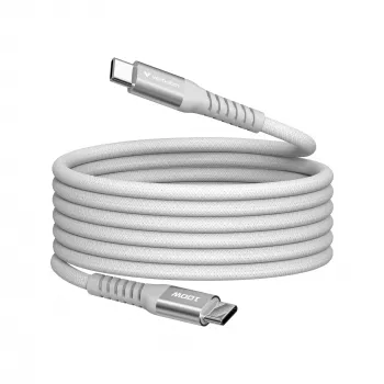 Verbatim Sync & Charge magnētiskais kabelis - 100W USB-C uz USB-C 120 cm pelēks