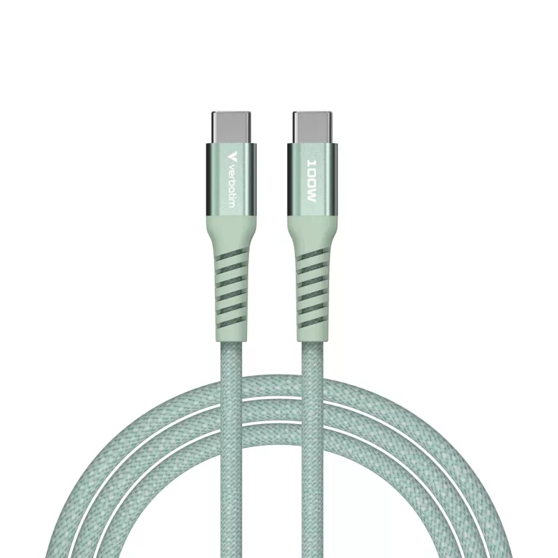 Verbatim Sync & Charge Magnetic kabelis - 100W USB-C to USB-C 120 cm Zaļš