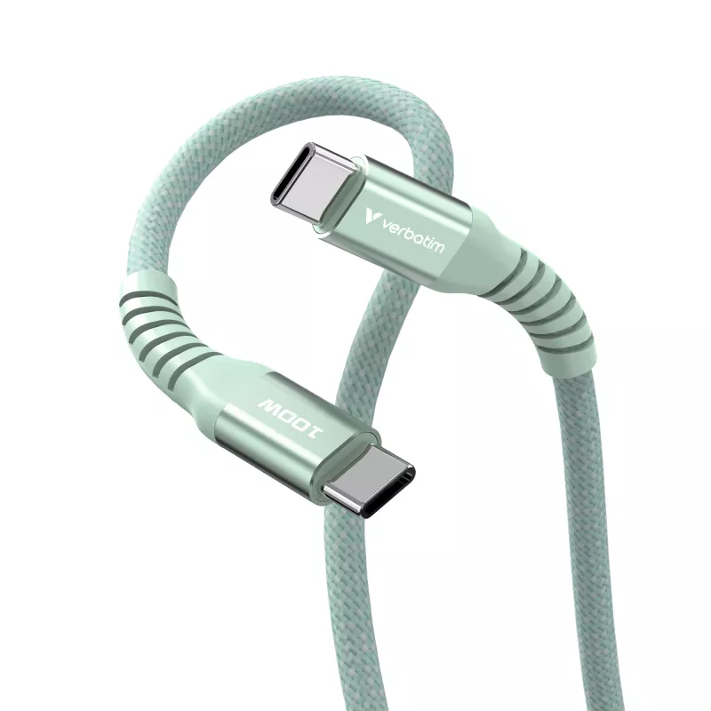 Verbatim Sync & Charge Magnetic kabelis - 100W USB-C to USB-C 120 cm Zaļš