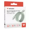 Verbatim Sync & Charge Magnetic kabelis - 100W USB-C to USB-C 120 cm Zaļš